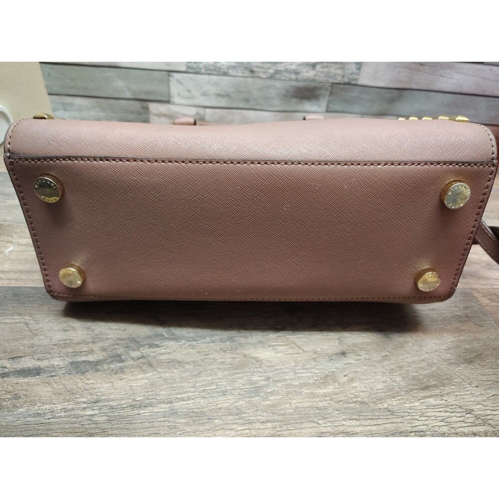 MICHAEL Michael Kors Selma Stud Medium Top Zip Leather Satchel Handbag Luggage - Picture 11 of 16